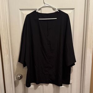 SHEIN Black V-Neck Blouse